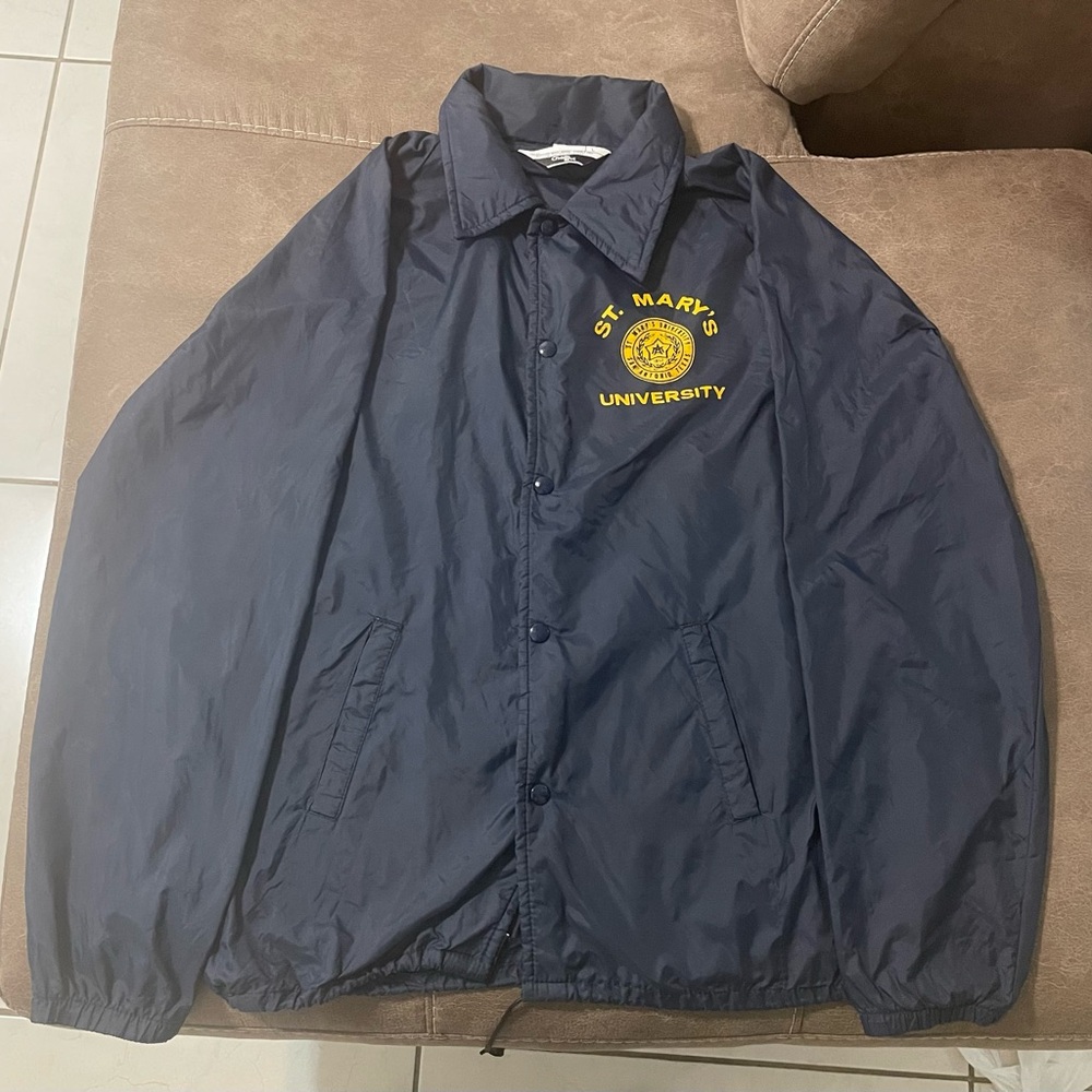 Vtg St. Mary’s University Chalk Line Windbreaker Jacket Classic Team Logo L